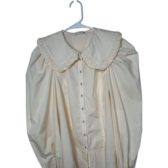 Ulla Johnson Marietta Puff Sleeve Blouse in DogWood Size 4 Cream Victorian - Picture 4 of 11